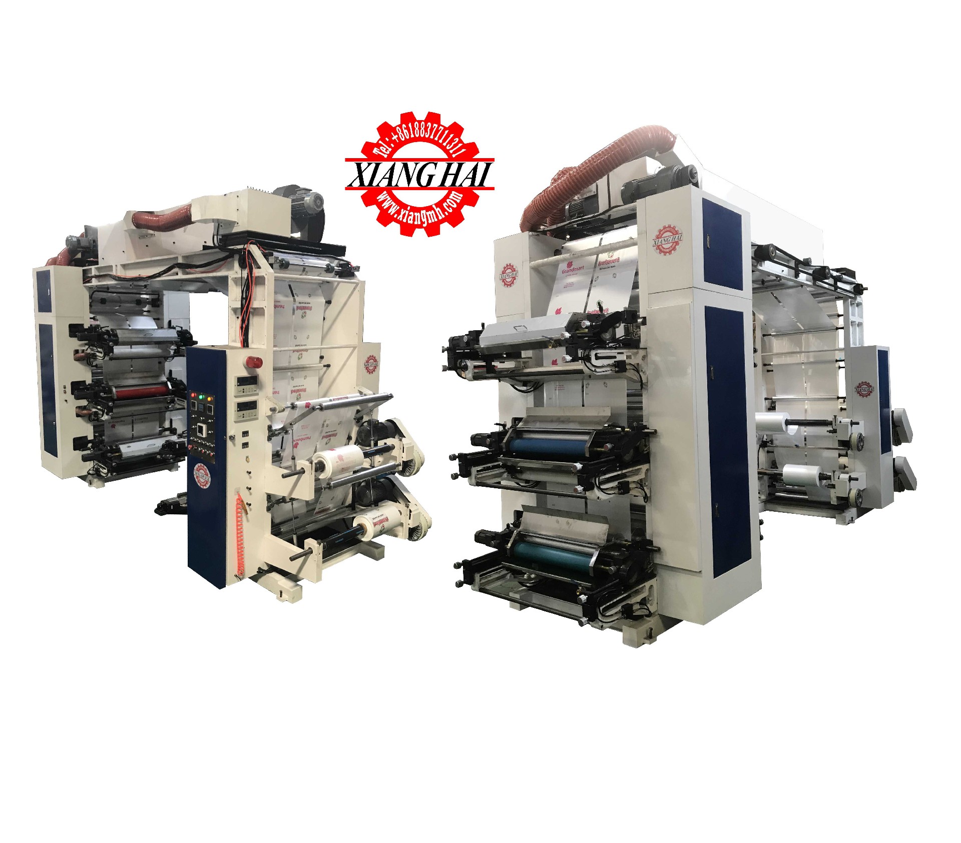 high speed PE film paper nonwoven 6 colour flexo printing machine