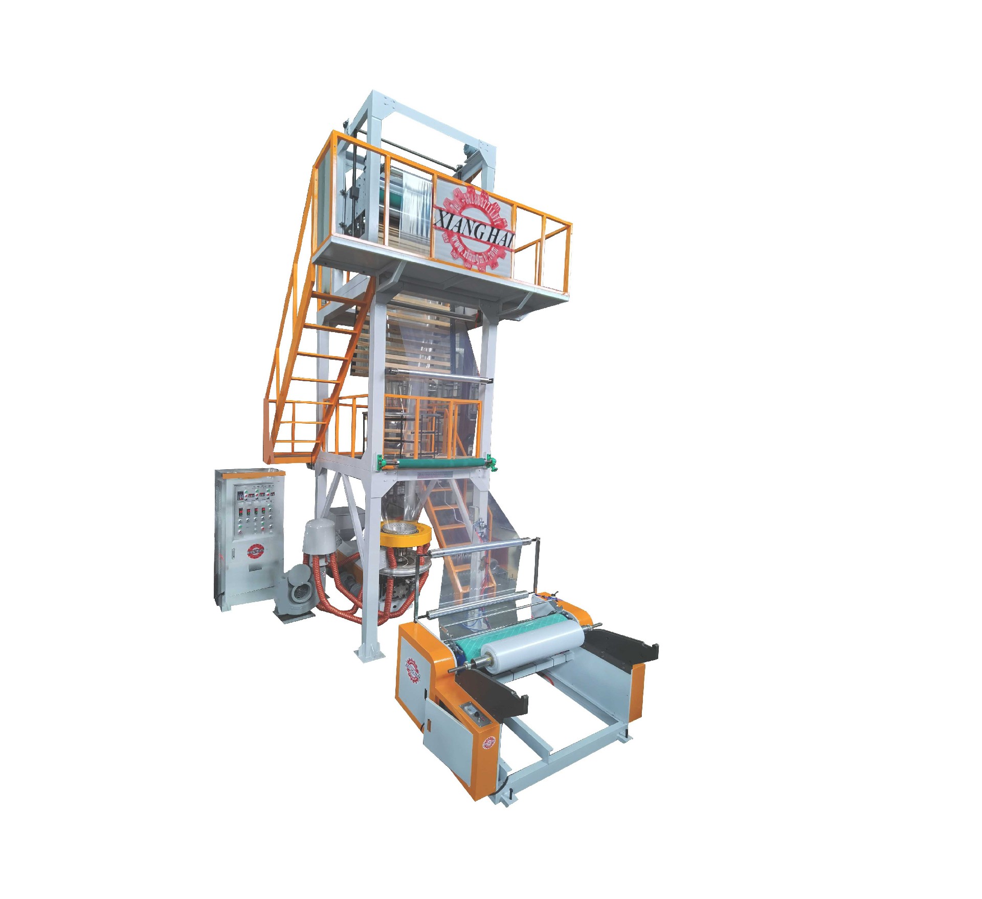 Good quality t shirt bag shopping bag production line Single Layer LDPE HDPE PE Film Blowing Machine Plastic Film Extruder