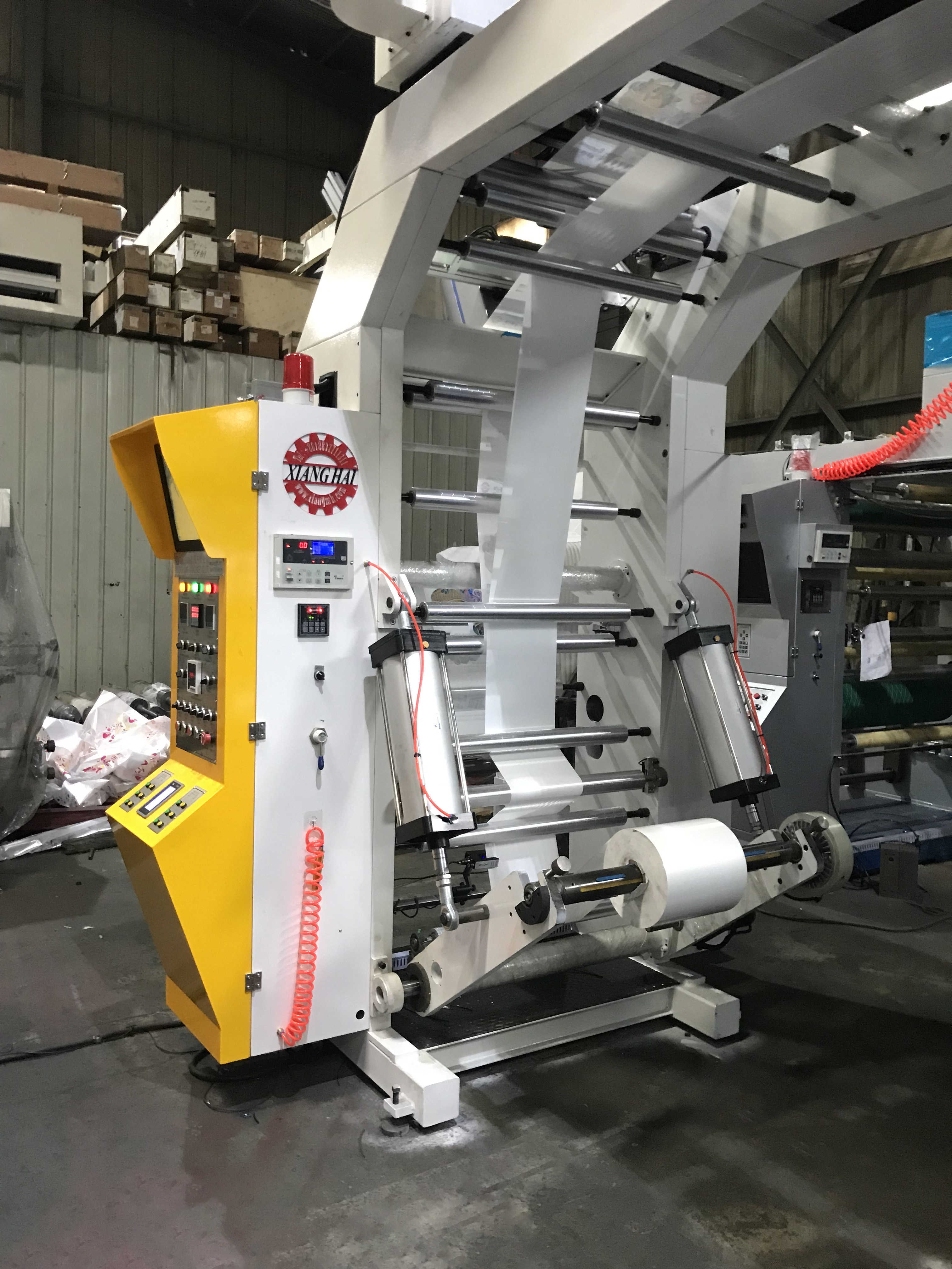 Mauritius customer On-line test machine.800mm 6 colors flexo printing machine.