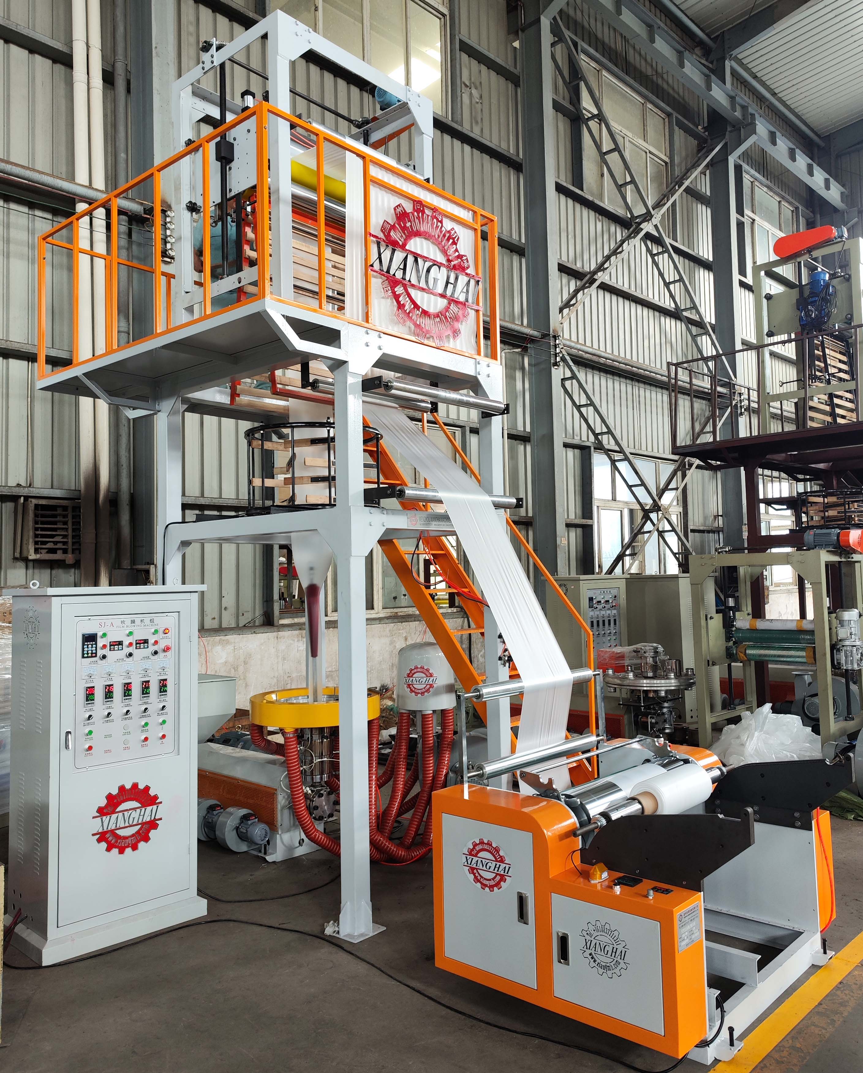 Dominica customent single layer film blowing machine successful test！