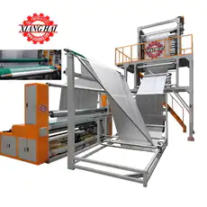 HDPE LDPE open folding single layer film blowing machine